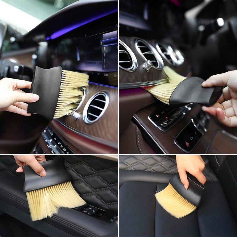 leuapl Auto Interior Dust Brush  Car Cleaning Brushes Duster  Soft Bristles Detailing Brush Dusting Tool for Automotive Dashboard  Air Conditioner Vents  Leather  Computer Scratch Free - Image 3